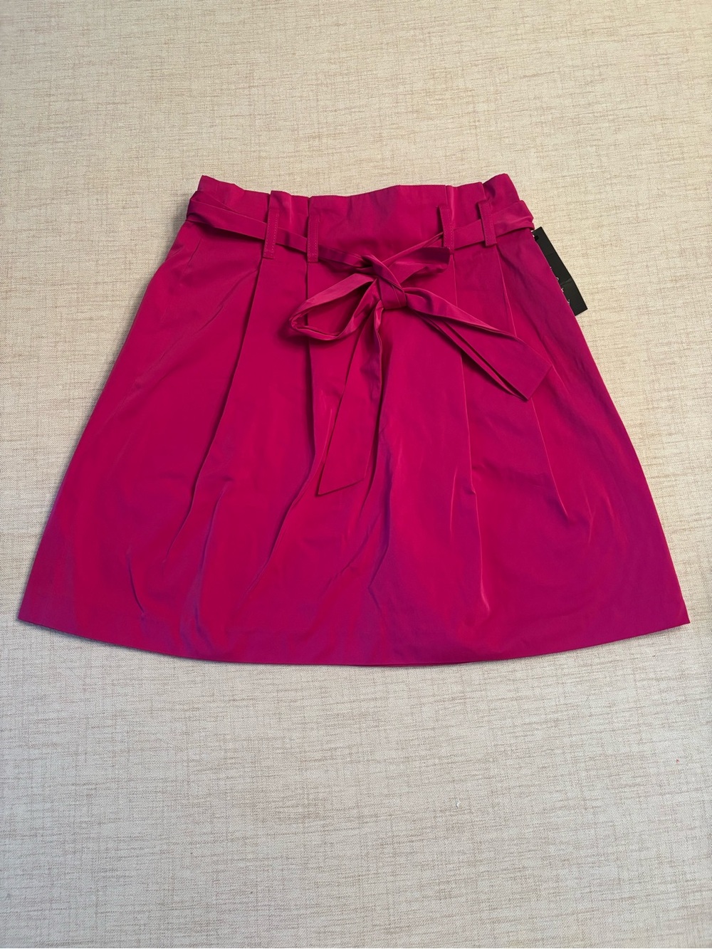 Theory Vibrant Fuchsia A-Line Tie-Waist Skirt Size 0 NWT